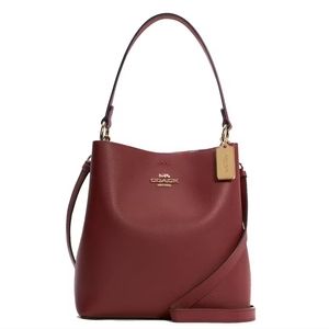 Coach Town Bucket Bag With Stripe Signature Canvas Interior Like New!